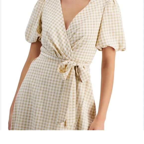 Kensie Womens Midi Dress Beige Sz 12 - Picture 12 of 14